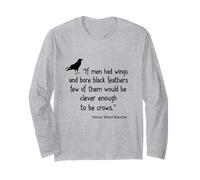 Crow Shirt If Men Had Wings Clever Crow Citazione Maglia a Manica