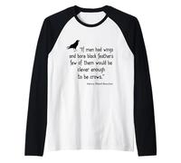 Crow Shirt If Men Had Wings Clever Crow Citazione Maglia con Maniche Raglan