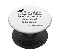 Crow Shirt If Men Had Wings Clever Crow Citazione PopSockets PopGrip Adesivo