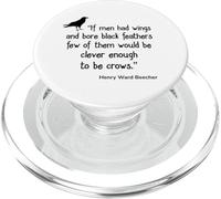 Crow Shirt If Men Had Wings Clever Crow Citazione PopSockets PopGrip per MagSafe
