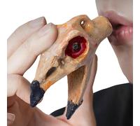 Crow Skull-Shaped Horror Ornament, Prank Toy With Bone-Chilling Sound, Horror Ornament Noise Maker, School Bag Accessories Whistle, Halloween Noise Maker, Unique Skull Whistle For Adults, Crow Skull