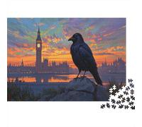 Crow1000 Pieces Jigsaw Puzzles for Adults And Kids Family Game DuskChallenging for Home Decoration Great Gift Idea70x50cm/1000pcs