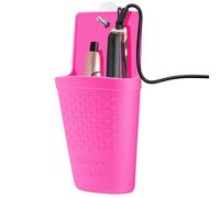 CROWATTS Tappetino per capelli in silicone resistente al calore, con custodia, portatile, da viaggio, con supporto per strumenti per lo styling dei capelli, confezione da 2 (rosa acceso)