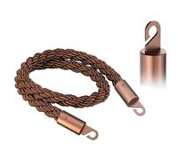 Crowd Control Rope 2/13 Pi Heavy Duty Brown Twisted Hemp Rope con ganci in acciaio inox linea barriera per la gestione degli eventi e il controllo delle code