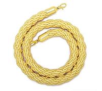 Crowd Control Rope Queue Line Barrier,Stanchion Hemp Rope for Business with Hook, Queue Barrier Twisted Rope for Restaurants/Hotels/Cinemas, Safety Barriers(Yellow,3ft/91cm)