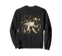 Crowd Surfing Cat Meme Disco Party Cat Gang Night Club Felpa