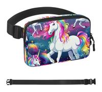 Crowds of Rainbow Unicorns-58 - Marsupio a tracolla per uomo e donna, marsupio da viaggio casual per passeggiate, corsa, escursionismo, ciclismo, multicolore, 4 x 23 x 15 cm, Multicolore,