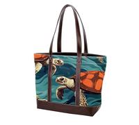 Crowds of Sea Turtles-375 - Portafogli a tracolla da donna, in morbida pelle lavata, borse e borse resistenti, Multicolore 06, 33.8x12x31cm/13.3x4.7x12.2 in