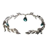 Crown Bridal Rhinestone Waterdrop Leaf Hair Accessories Romantic Head Accessories for Women per la moda(Green 1)