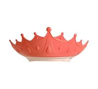 Crown - Cappello da shampoo in plastica morbida, impermeabile, per bambini, rosso, 15 x 13 cm