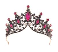 Crown della regina d'oro, corona di matrimoni di cristallo di rinestia, corona di corona di tiara regina re, corona da sposa cristallina per il matrimonio, compleanno