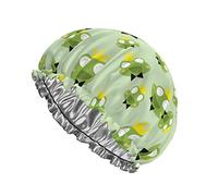 Crown Frog Head Basketball Stack Gorro de ducha para mujeres y niñas, impermeable, lavable, reutilizable, forro de PEVA, banda elástica ajustable, gorro de baño para damas, salón de spa