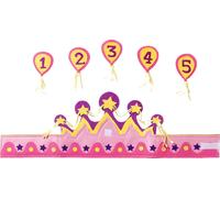 Crown Kinderkrone with German Birthday Number 1 's Birthday Crown Party Red