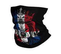 Crown Lion And Flag of Dominican Republic Decorazione Facciale Elegante Protezione del Viso Protezione UV Bandana per attività Escursionismo Yoga 26X30CM