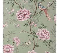 CROWN M1724 UK AKINA Floral SAGE, Verde