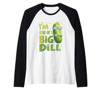 Crown Pickle Lover I'm Kind of BigDill Snack Cetriolo Maglia con Maniche Raglan