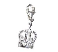 Crown sterling silver clip charm .925 x 1 Crowns Queen King charms