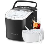 CROWNFUL Macchina per il ghiaccio, 12 kg in 24 ore, 9 cubetti di ghiaccio in 6 minuti, portatile macchina per ghiaccio con sensore a infrarossi e autopulente, ideale per casa, cucina, ufficio, bar