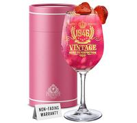 CROWNLY CRYSTAL® 1946 Calice da Vino Personalizzato 80° Compleanno Donna | Regalo Elegante per Mamma e Amiche