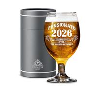CROWNLY CRYSTAL Bicchiere Da Birra Personalizzato Regalo Pensione Uomo Pensionato 2026 Ho Lavorato Tutta La Vita Per Questo Bicchiere In Vetro Con Scatola Regalo Premium