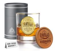 CROWNLY CRYSTAL® Bicchiere Whisky Personalizzato - Regalo per Fratello, Compleanno, Anniversario - Idee Regalo Uomo
