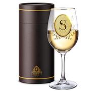 CROWNLY CRYSTAL® Regali Compleanno Donna Bicchieri Vino Bianco Matrimonio Laurea Mamma (S)