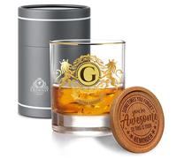 CROWNLY CRYSTAL® Regalo Collega Regali Uomo Originali E Utili Bicchieri Whisky Personalizzati Per Lui Anniversario Amica Compleanno (G)