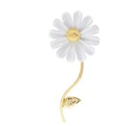 Crownofribbons Spilla une forme de margherita da donna, gioiello smaltato une forme de fleur, en confezione regalo