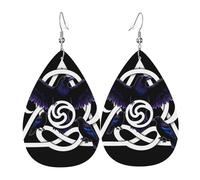 Crows In Knotwork & Sacred Geometry Art Donna Orecchini Eleganti Orecchino A Gancio Grandi Orecchini Pendenti Per Regalo Fori Multipli Sera