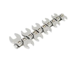 Crow's Piede Anello Chiave Set 10pc 1cmSq Drive Metrico S0866 Sealey Nuovo