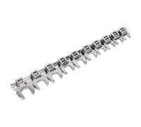 Crow's Piede Anello Chiave Set 10pc 1cmSq Guida Metrica - Sealey AK5989 Nuovo