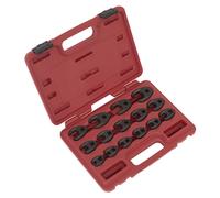 Crow's Piede Chiave Inglese Set 15pc 1cmSq Drive Metrico - Sealey AK5983 Nuovo
