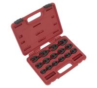 Crow's Piede Chiave Inglese Set 15pc 1cmSq Drive Metrico - Sealey AK5983 Nuovo