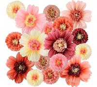 Crowye Grandi fiori di carta velina colorati, fatti a mano, 50,8 cm, giganti, per feste messicane, matrimoni, compleanni, sfondo, baby shower, asilo, decorazione da parete per esterni (colore vintage,