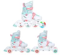 CROXER 3in1 Inline Skates Pattini in linea Triskates Pattini a rotelle per bambini, ragazze e ragazii regolabili (Inez, 34-37 (21cm-23cm))