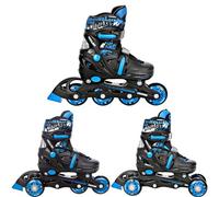 CROXER 3in1 Inline Skates Pattini in linea Triskates Pattini a rotelle per bambini, ragazze e ragazii regolabili (Nollan, 30-33 (17,5cm-20,5cm))