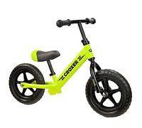 Croxer balance bike per bambini, ragazzi e ragazze | ultraleggera | regolabile in altezza | 12 pollici | impugnature in gomma (Leox Lime without handbrake)