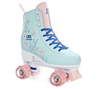 Croxer - Pattini a rotelle per bambini, ragazze, ragazzi, adulti, bambini - Pattini a rotelle - Design retrò anni '70 - Cuscinetti ABEC-7, ruote in gomma - Amara, regolabili 31-34 (20-21,5cm)