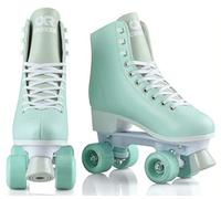 Croxer - Pattini a rotelle per bambini, ragazze, ragazzi, quad, pattini a rotelle per adulti, bambini - Design retrò anni '70 - Cuscinetti ABEC-7, ruote in PU - Alessa Mint, 36 (23cm)