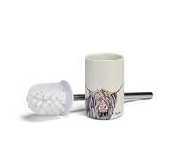 Croydex Art by Steven Brown Angus McCoo - Scopino per WC, in ceramica gres, colore: bianco, multicolore, taglia unica