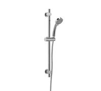 Croydex Essentials - Set doccia a tre funzioni, include soffione/asta doccia/tubo, cromato