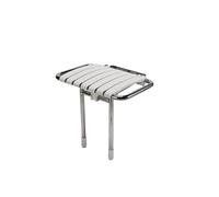 Croydex Newport Sedile Pieghevole, in Metallo, Colore: Bianco