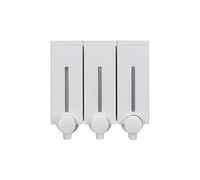 Croydex Slimline - Dispenser triplo per sapone, taglia unica, colore: Bianco