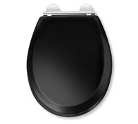 Croydex WL601121H Lene - Sedile per WC, colore: Nero opaco
