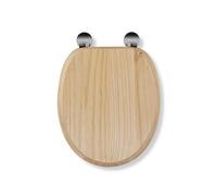 Croydex WL602272H Flexi-Fix Davos Always Fits Never Slips, sedile WC antibatterico, in legno, effetto pino biondo, 43 x 36,5 x 6 cm