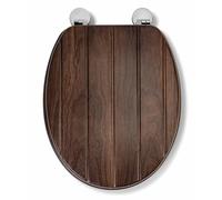 Croydex WL610477H - Sedile WC Molvena, effetto noce