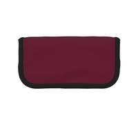 CRPPSYYR Astuccio portapenne in tela con stampa a pois viola e barboncino portatile, pratico organizer, Rosso vinaccia, Taglia unica, Portamonete