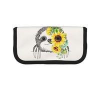 CRPPSYYR Astuccio portapenne in tela con stampa di cuori Gay Pride colorati arcobaleno, bradipo girasole, Taglia unica, Portamonete