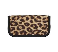 CRPPSYYR Astuccio portapenne in tela con stampa di cuori Gay Pride colorati arcobaleno, Divertente stampa leopardata., Taglia unica, Portamonete