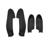 CRRYUQWWM 4 Pezzi Di Rivestimento In Pelle Per Maniglie Portiere E Braccioli Per Nissan Per Qashqai J11 2016 2017 2018(Black-white line)